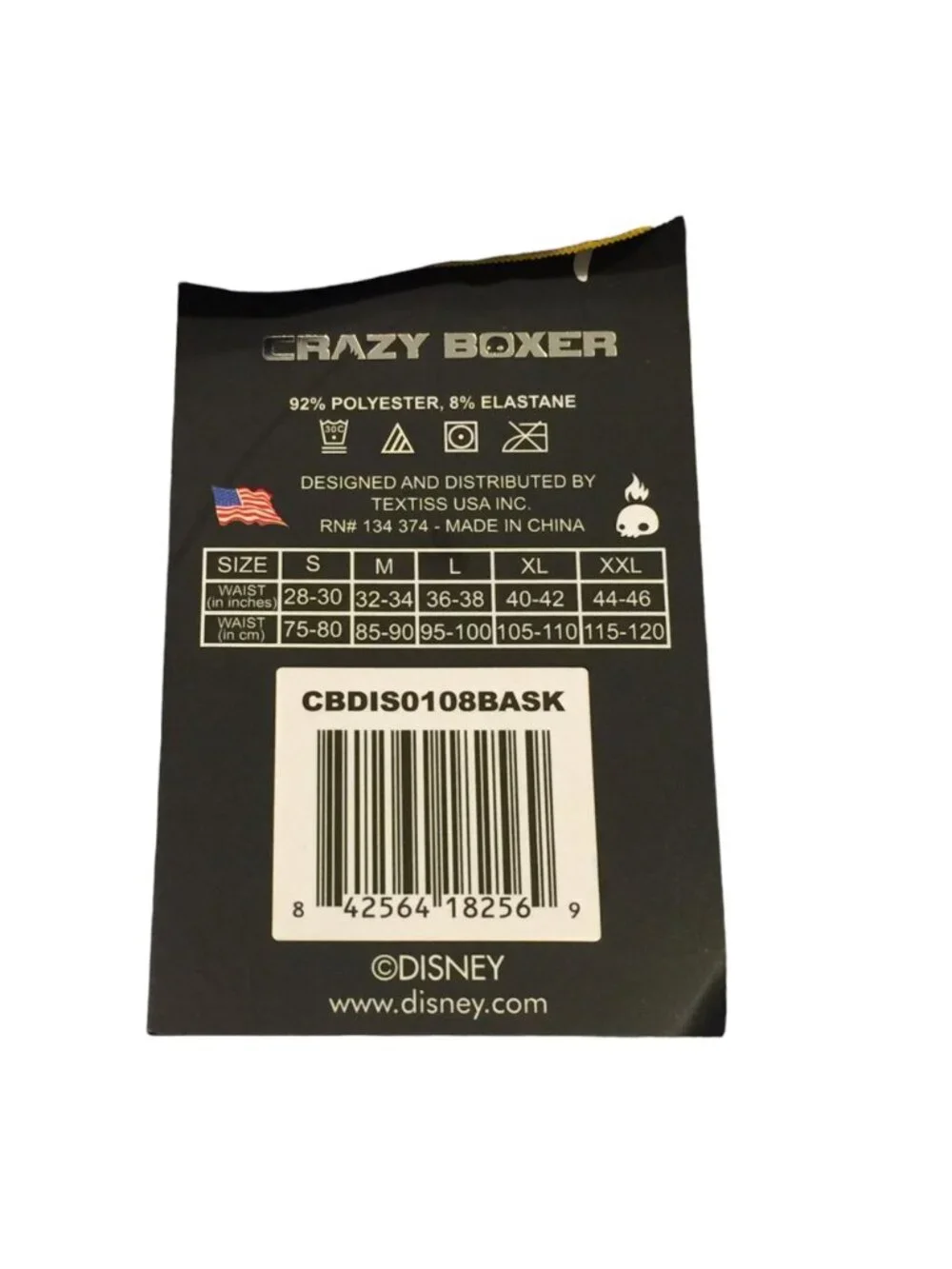 Disney CRAZY BOXER Men's Boxer Brief Mickey Donald Basketball Size XL 40-42